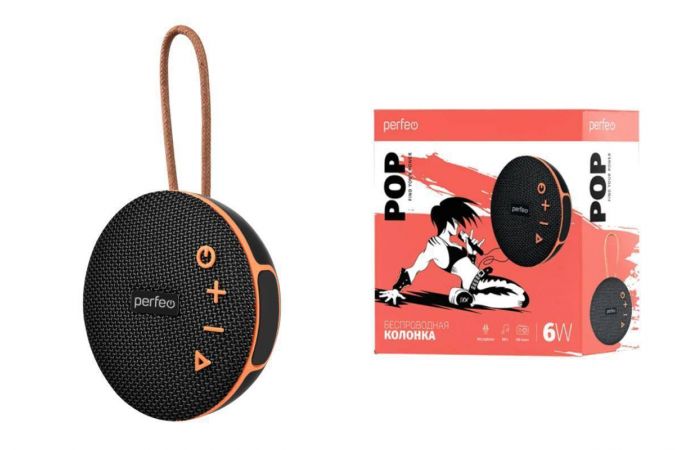 Портативная беспроводная колонка Perfeo "POP" (черный)