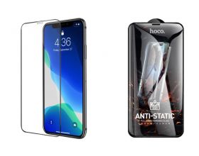 Защитное стекло дисплея iPhone 12/12 Pro (6.1) HOCO G10 AntistaticHD tempered glass без упаковки (черный)