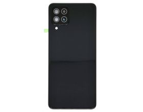 Задняя крышка для Samsung A225F Galaxy A22 + стекло камеры (черный) + проклейка HQ