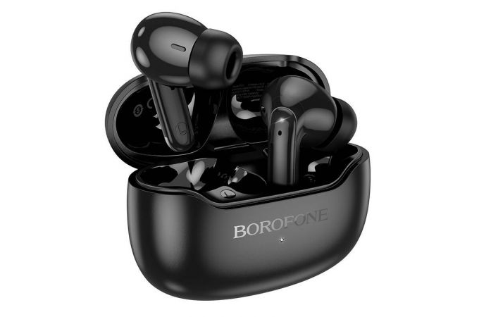 Наушники вакуумные беспроводные BOROFONE FQ1 Plus Shine ANC+ENC Noise Reduction BT headset Bluetooth (черный)