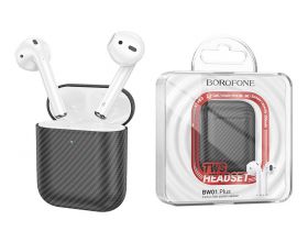 Наушники вакуумные беспроводные BOROFONE BW01 Plus True wireless stereo headset(carbon fiber pattern version) (черный)