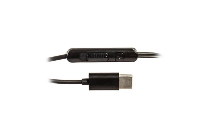 Наушники вакуумные проводные WALKER H715, TYPE-C, микрофон, кнопка ответа, рег.громкости, черные