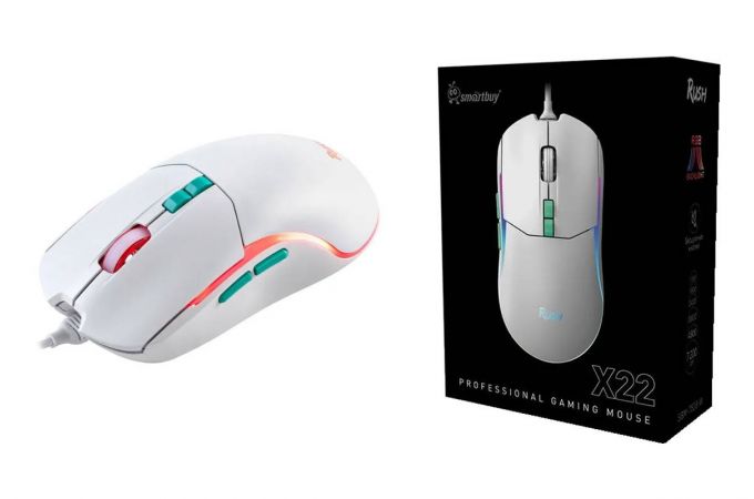 Мышь игровая проводная Smartbuy RUSH X22 белая (SBM-752G-W) /40