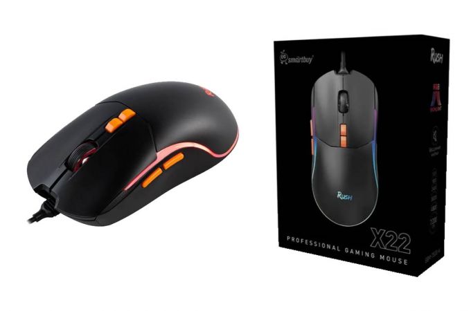 Мышь игровая проводная Smartbuy RUSH X22 черная (SBM-752G-K) /40