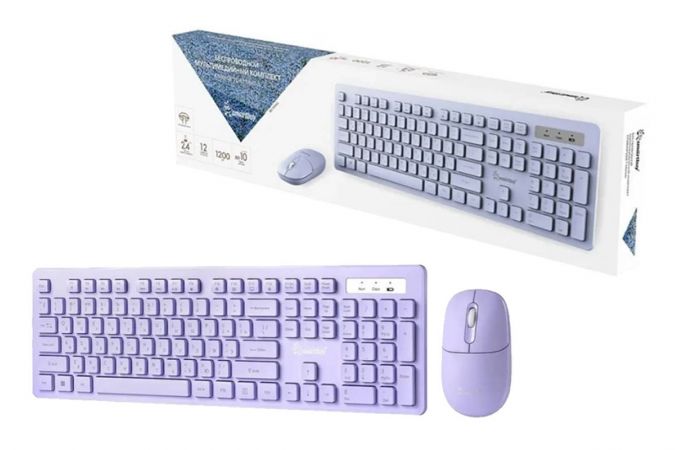 Комплект клавиатура+мышь беспроводной мультимедийный Smartbuy 105AG лаванда (SBC105AGL) /20