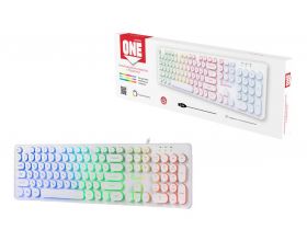 Клавиатура проводная с подсветкой Smartbuy ONE 329 USB белая (SBK-329U-W)/20