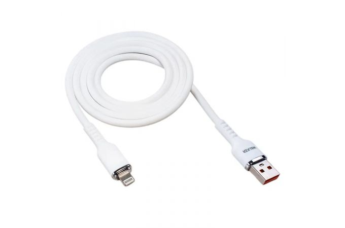 Кабель USB "WALKER" C795 для Lightning, 30W, поддержка QC, силикон белый