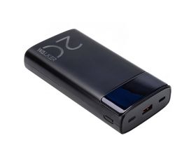 Универсальный дополнительный аккумулятор Power Bank Walker WB-625, 20000 mAh, Li-Pol, 22.5W  QC + PD  пластик, черный