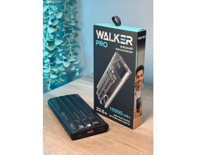 Универсальный дополнительный аккумулятор Power Bank Walker WB-615, 22,5Вт, 10000 mAh, Li-Pol, быстрая зарядка PD + QC  черное