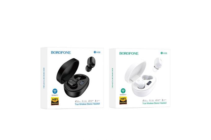 Наушники вакуумные беспроводные BOROFONE BW06 Manner true wireless BT Earphone Bluetooth (черный)