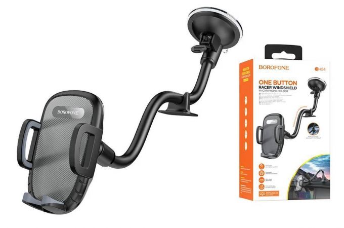 Держатель автомобильный для телефона BOROFONE BH54 Racer windshield car holder на стекло черный
