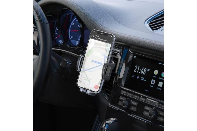 Держатель автомобильный для телефона BOROFONE BH52 Windy air outlet car holder в решетку воздуховода черный