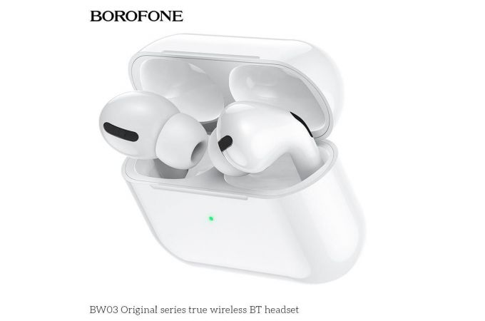 Наушники вакуумные беспроводные BOROFONE BW03 Plus True wireless BT headset Bluetooth (белый)