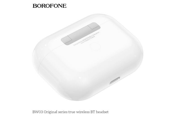 Наушники вакуумные беспроводные BOROFONE BW03 Plus True wireless BT headset Bluetooth (белый)