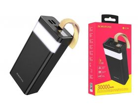 Универсальный дополнительный аккумулятор Power Bank BOROFONE BJ18A Coolmy digital display (30000 mAh) (черный)