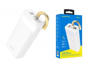 Универсальный дополнительный аккумулятор Power Bank BOROFONE BJ18A Coolmy digital display (30000 mAh) (белый)