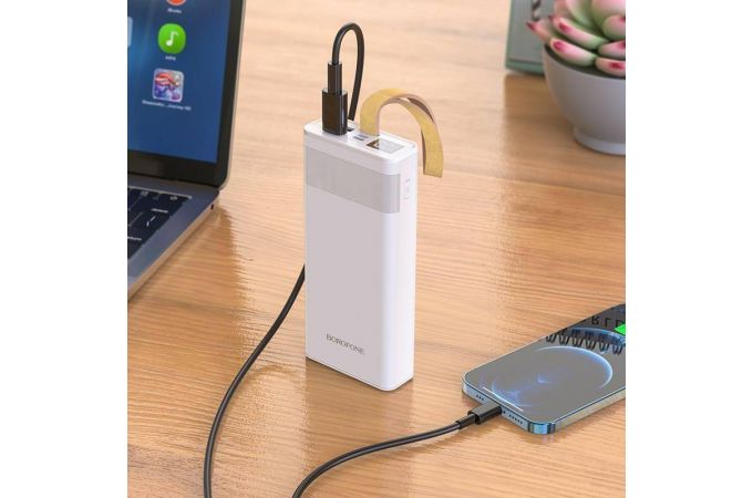 Универсальный дополнительный аккумулятор Power Bank BOROFONE BJ18 (20000 mAh) (белый)