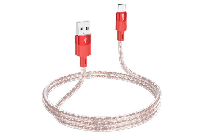 Кабель USB - USB Type-C HOCO X99 (серый) 1м силиконовый