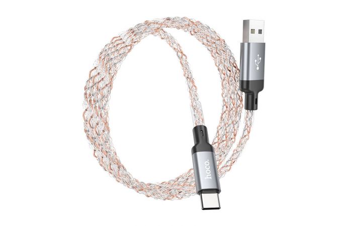 Кабель USB - USB Type-C HOCO U112 (серый) 1м