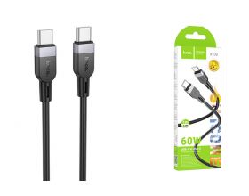 Кабель USB Type-C - USB Type-C HOCO X109 PD60W (черный) 1м силиконовый