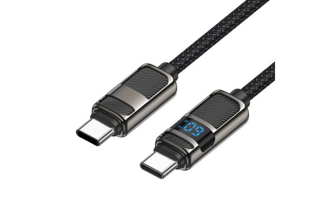 Кабель USB Type-C - USB Type-C HOCO U137 Line 60W (черный) 1м