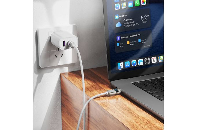 Кабель USB Type-C - USB Type-C HOCO U137 Line 60W (черный) 1м