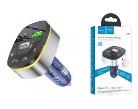 FM-Модулятор HOCO E71 Crystal QC3.0 car BT FM transmitter (темно-синий)