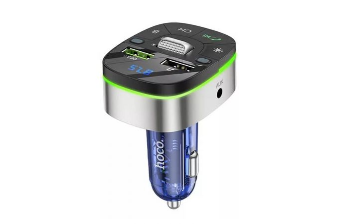 FM-Модулятор HOCO E71 Crystal QC3.0 car BT FM transmitter (темно-синий)