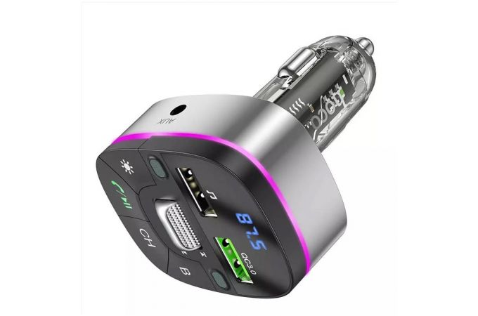 FM-Модулятор HOCO E71 Crystal QC3.0 car BT FM transmitter (темно-синий)