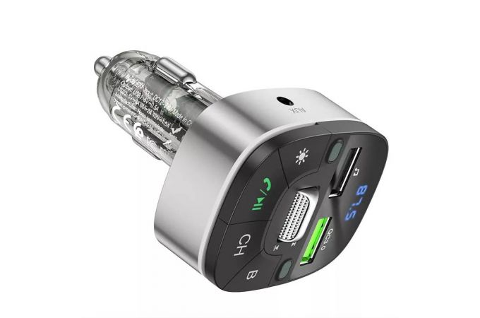 FM-Модулятор HOCO E71 Crystal QC3.0 car BT FM transmitter (темно-синий)