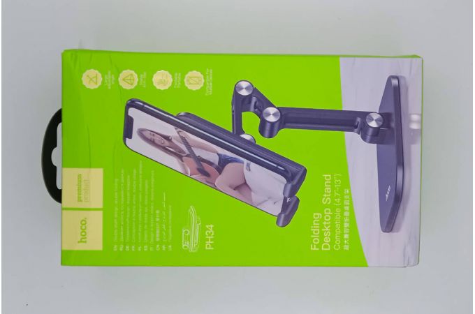Подставка для телефона HOCO PH34 (черный) (УЦЕНКА! МЯТАЯ УПАКОВКА)