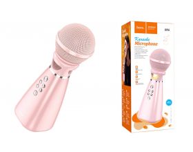 Караоке микрофон HOCO BK6 Hi-song K song microphone (розовый)