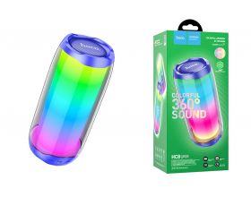 Портативная беспроводная колонка HOCO HC8 Pulsating colorful luminous wireless speaker (синий)