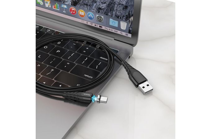 Кабель USB - USB Type-C HOCO X63, 3A (черный) 1м (магнитный)