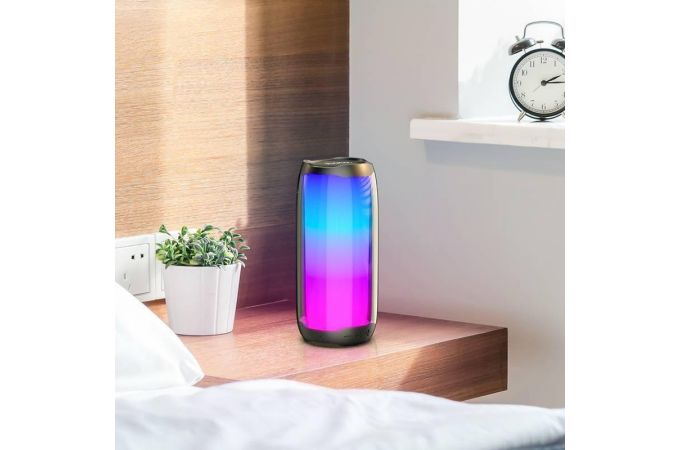 Портативная беспроводная колонка HOCO HC8 Pulsating colorful luminous wireless speaker (черный)
