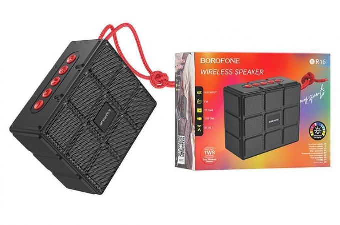 Портативная беспроводная колонка BOROFONE BR16 Gage sports BT speaker (черный)