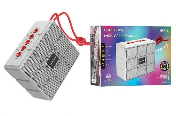 Портативная беспроводная колонка BOROFONE BR16 Gage sports BT speaker (серый)
