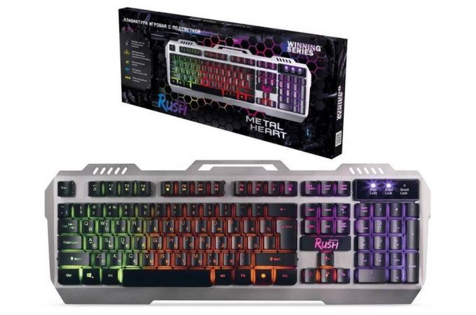 Клавиатура игровая проводная мультимедийная Smartbuy RUSH Metal Heart 354 USB (SBK-354GU-K) (черный)