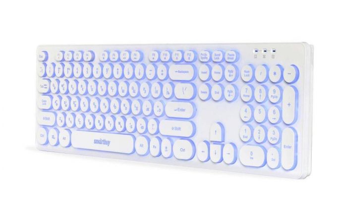 Клавиатура проводная Smartbuy ONE 328 с подсветкой USB (SBK-328U-W) (белый)