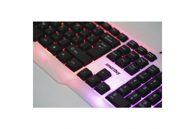 Клавиатура проводная Smartbuy ONE 333 с подсветкой USB (SBK-333U-WK) (черно-белый)