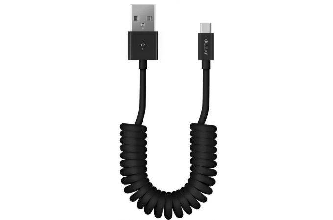 Кабель USB - USB Type-C Deppa (72278) (черный) 1,5м (витой)