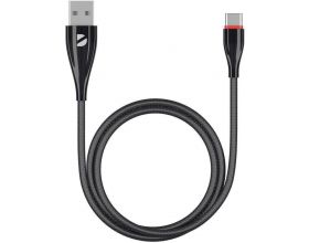 Кабель USB - USB Type-C Deppa (72288) Ceramic (черный) 1м