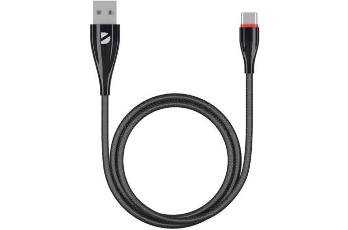 Кабель USB - USB Type-C Deppa (72288) Ceramic (черный) 1м