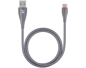 Кабель USB - USB Type-C Deppa (72289) Ceramic (серый) 1м