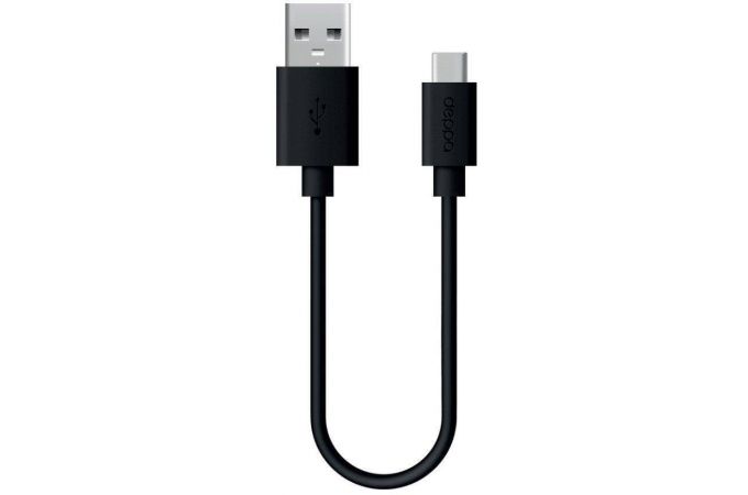 Кабель USB - USB Type-C Deppa (72301) 2,4A (черный) 1,2м
