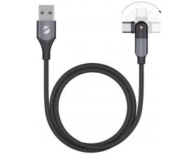 Кабель USB - USB Type-C Deppa (72325) (черный) 1,2м