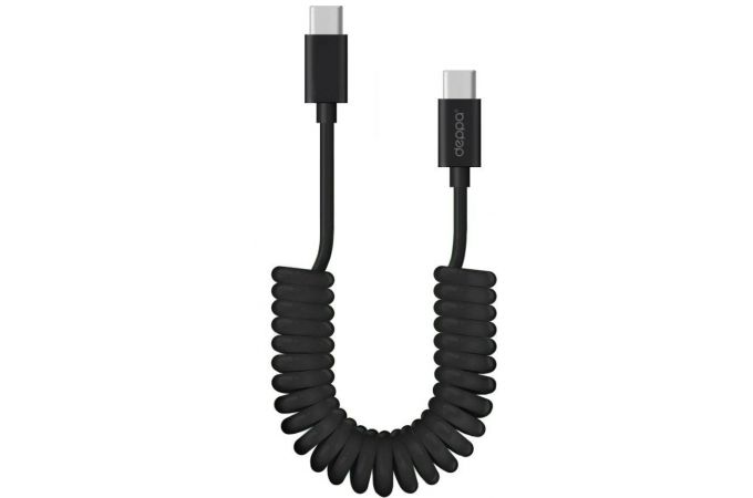 Кабель USB Type-C - USB Type-C Deppa (72327) 3A (черный) 1,5м (витой)