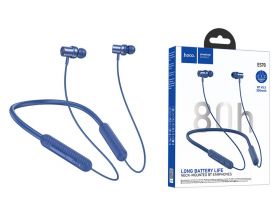 Наушники вакуумные беспроводные HOCO ES70 Armour neck-mounted BT earphones headset Bluetooth (cиний)