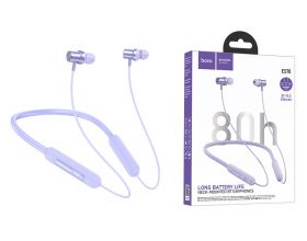 Наушники вакуумные беспроводные HOCO ES70 Armour neck-mounted BT earphones headset Bluetooth (фиолетовый)