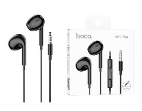 Наушники вакуумные проводные HOCO M101 Max Crystal grace wire-controlled earphones  (черный)